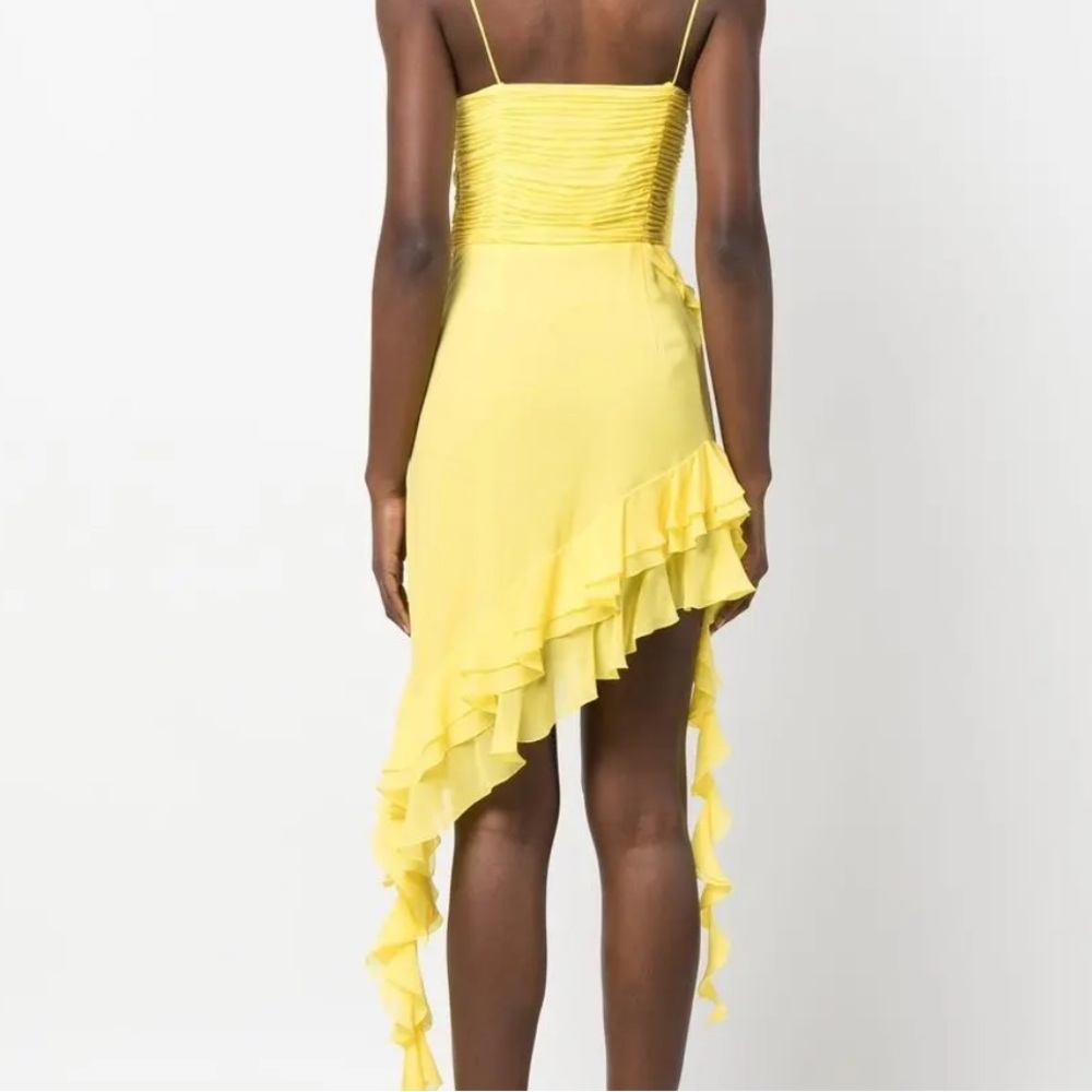 ๐ ALESSANDRA RICH Strapless Ruffled Asymmetric Dress ๐ NWT - Picture 3 of 15